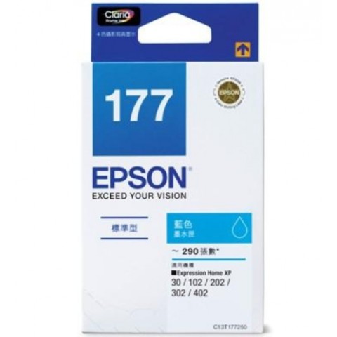 EPSON XP102/XP202/XP302/XP402 (177) 藍色原廠墨水匣