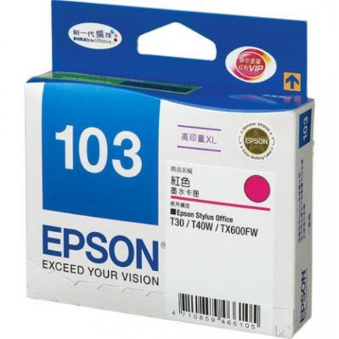 EPSON T40W/TX600FW 紅色原廠墨水匣 (T103)