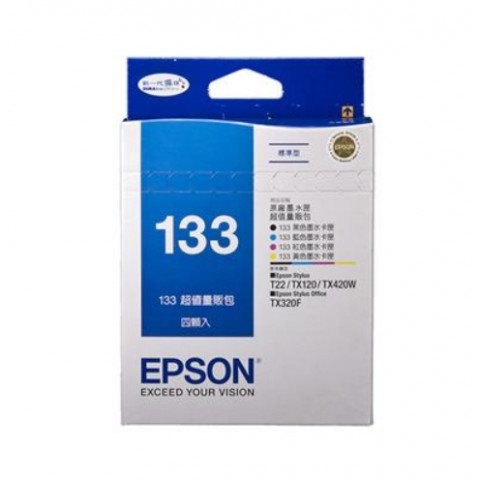 EPSON T133650(133) 原廠墨匣量販包(黑藍紅黃)
