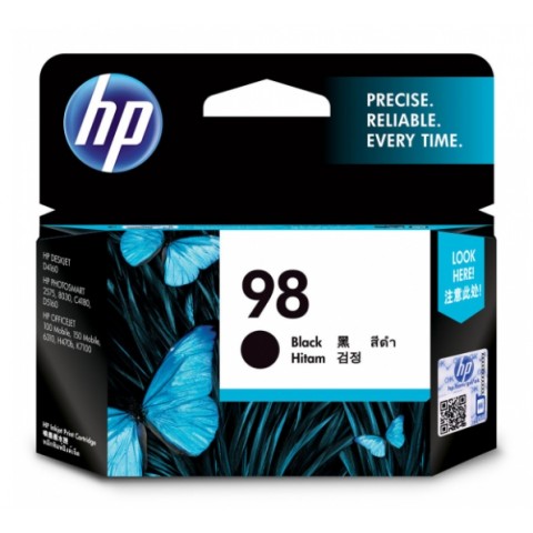 HP OJ100/K7100/D4160/PS8030/PS2575/C4180/OJ6310 (98) 黑色原廠墨水匣