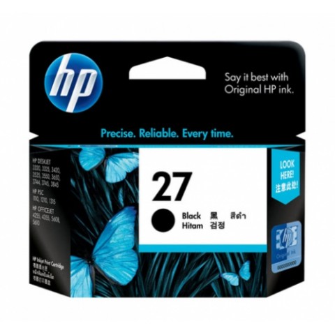 HP PSC1110/1210/1315/DJ3535/3744/3745/3845/OJ5610 (27) 黑色原廠墨水匣