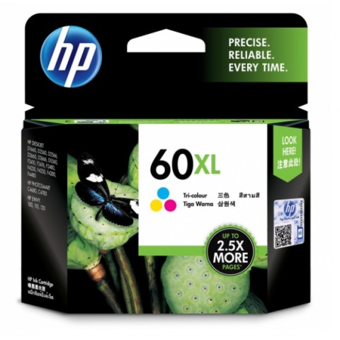 HP D2560/F4280/F4480/D1660/D5560/D7266 (60XL) 高容量彩色原廠墨水匣