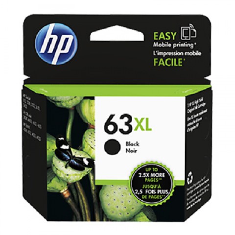 HP F6U64AA (63XL) 黑色原廠高容量墨水匣