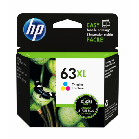 HP F6U63AA (63XL) 彩色原廠高容量墨水匣