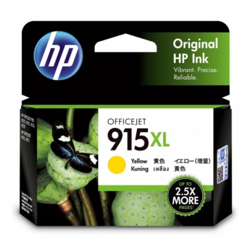 HP 915XL/3YM21AA/OJ Pro 8010/8012/8020/8022/8028 /8026 AiO 黃色原廠高容量墨水匣