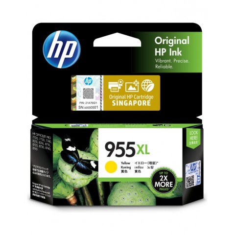 HP OJ Pro 7740/8210/8710/8720/8730 (955XL) 黃色原廠高印量墨水匣